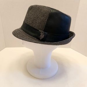 U.S. Polo Assn Men Gray Black Tweed Fedora Hat
